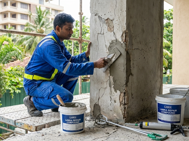Professional concrete repair service in Sri Lanka